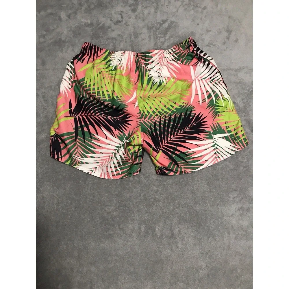 City Streets Board Shorts Mens Extra Large Palm Leaves Surf Swim Beach Trunks XL